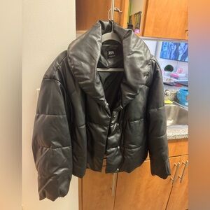 Zara Black Puffer Jacket